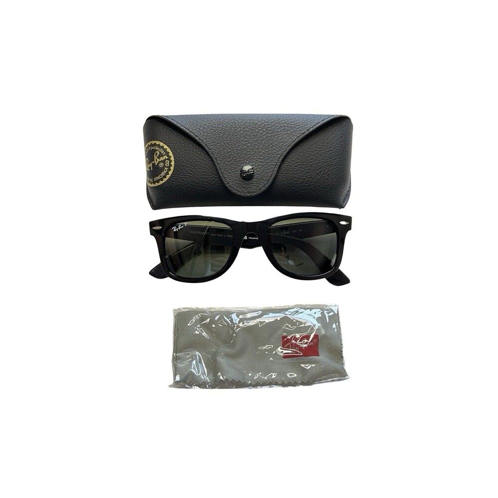 Ray-Ban Wayfarer Polarized Sunglasses Black Frame + Clubmaster NEW